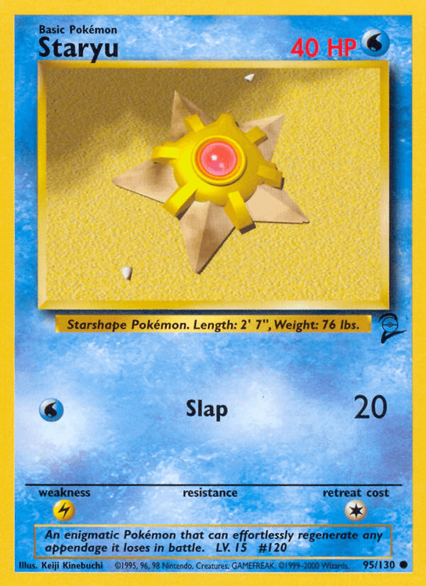 Staryu 95/130 Base Set 2 English Pokémon card