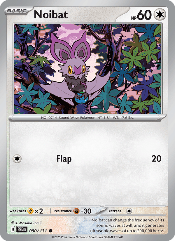 Noibat 90/131 Prismatic Evolutions English Pokémon card