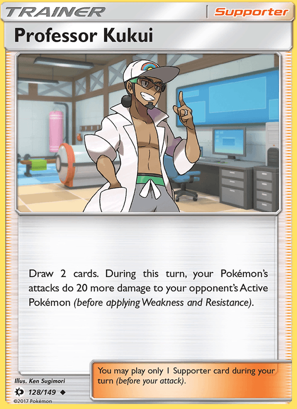 Professor Kukui 128/149 Sun & Moon Base Set English Pokémon card