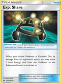 Exp. Share 118/149 Sun & Moon Base Set English Pokémon card