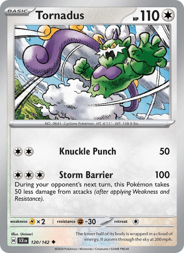 Tornadus 120/142 Stellar Crown English Pokémon card