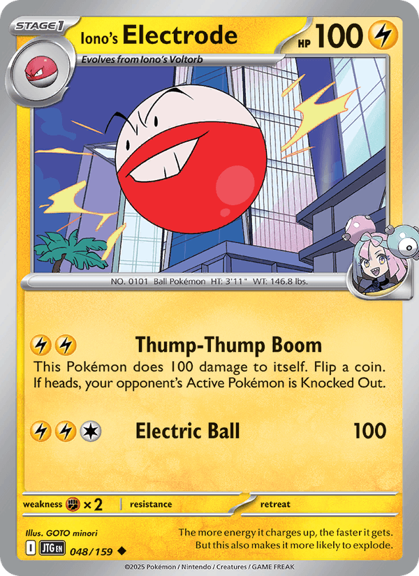 Iono's Electrode 48/159 Journey Together English Pokémon card