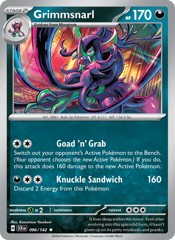 Grimmsnarl 96/142 Stellar Crown English Pokémon card