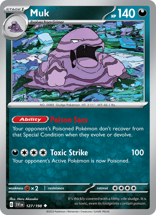 Muk 127/198 Scarlet & Violet English Pokémon card