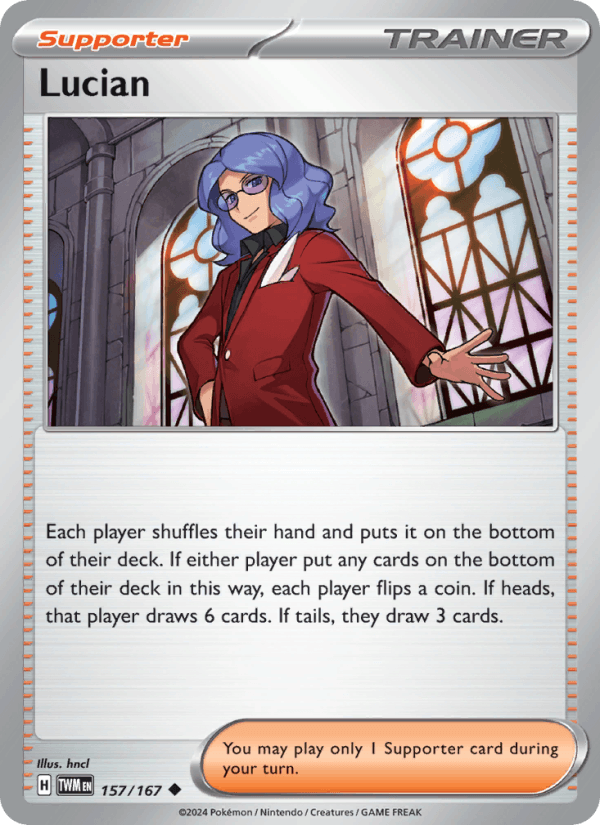 Lucian 157/167 Twilight Masquerade English Pokémon card