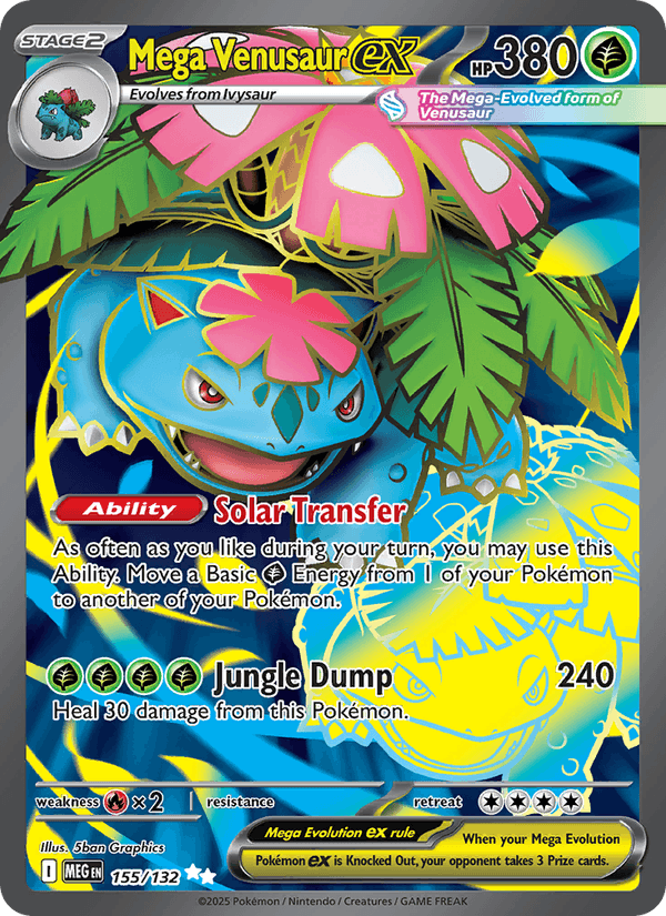 Mega Venusaur ex 155/132 Mega Evolution English Pokémon card