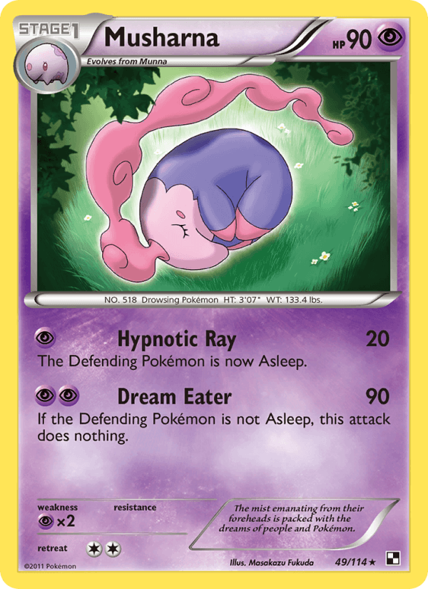 Musharna 49/114 Black & White English Pokémon card