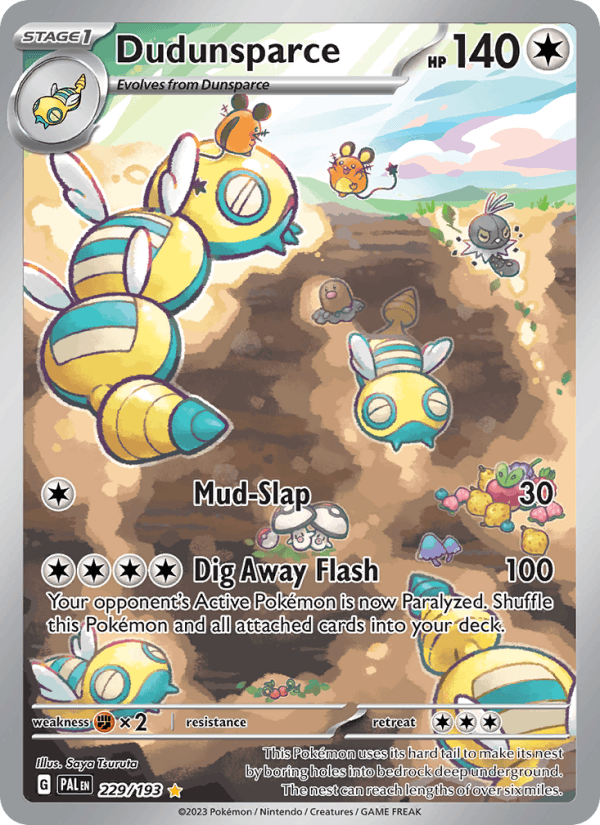 Dudunsparce 229/193 Paldea Evolved English Pokémon card