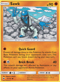Sawk 72/147 Burning Shadows English Pokémon card