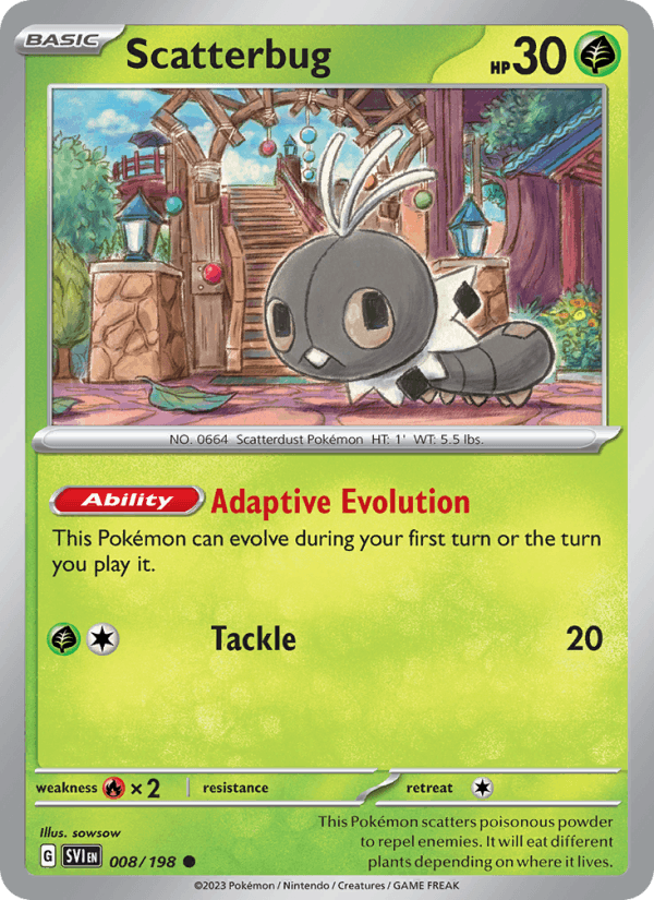 Scatterbug 8/198 Scarlet & Violet English Pokémon card
