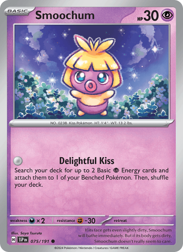 Smoochum 75/191 Surging Sparks English Pokémon card