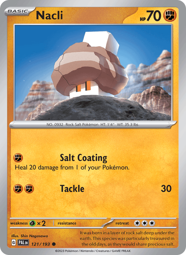 Nacli 121/193 Paldea Evolved English Pokémon card