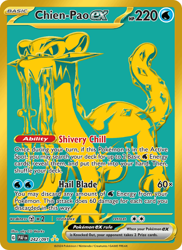 Chien-Pao ex 242/91 Paldean Fates English Pokémon card