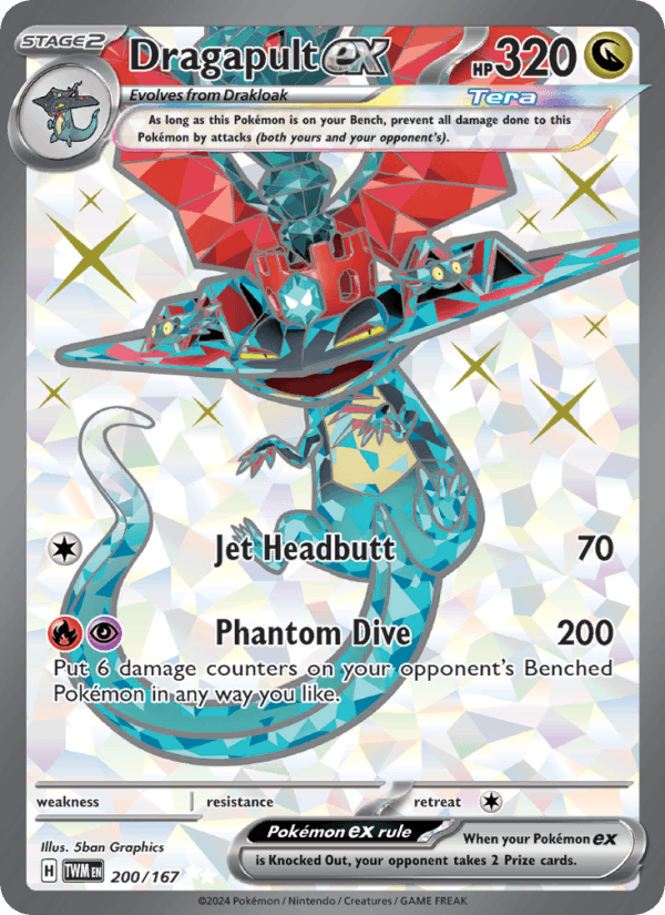 Dragapult ex 200/167 Twilight Masquerade English Pokémon card
