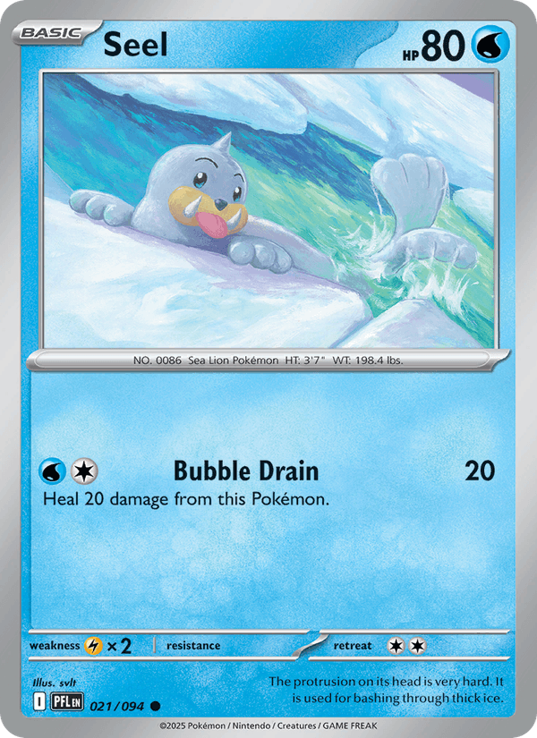 Seel 21/94 Phantasmal Flames English Pokémon card