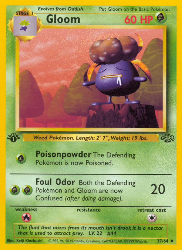 Gloom 37/64 Jungle English Pokémon card