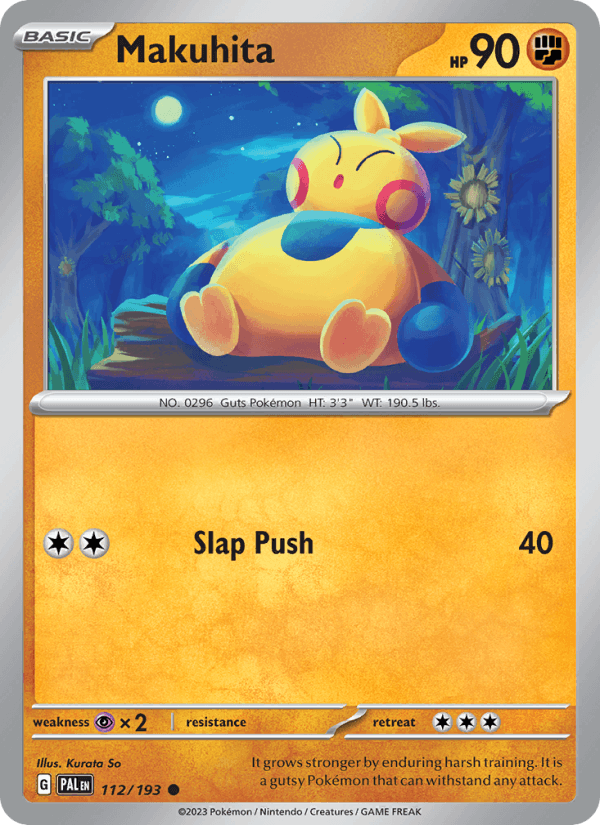 Makuhita 112/193 Paldea Evolved English Pokémon card