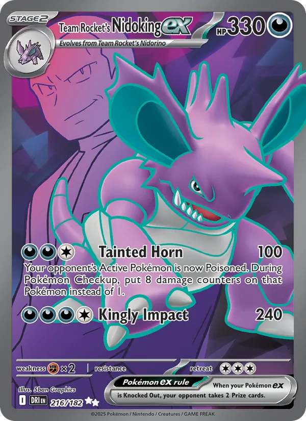 Team Rocket's Nidoking ex - Destined Rivals #216/182