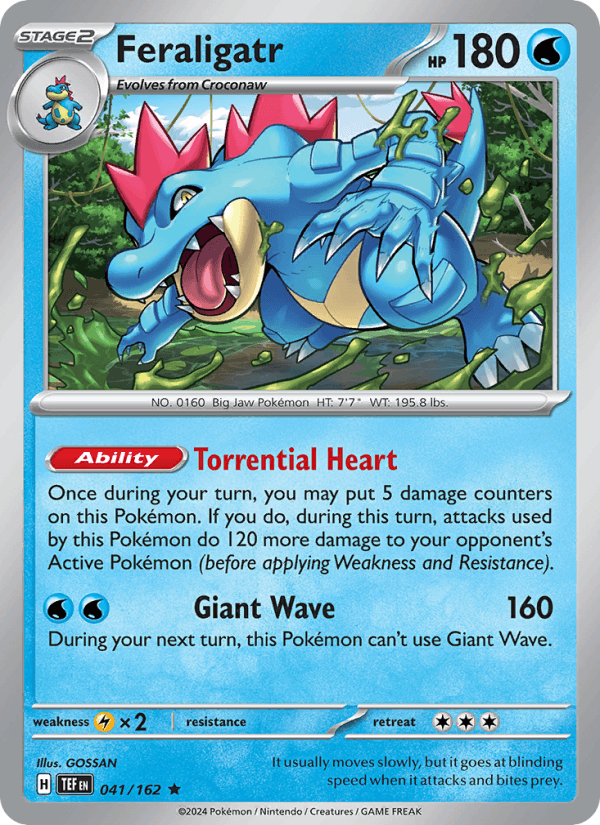 Feraligatr 41/162 Temporal Forces English Pokémon card
