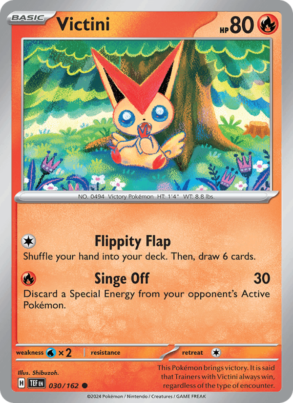 Victini 30/162 Temporal Forces English Pokémon card