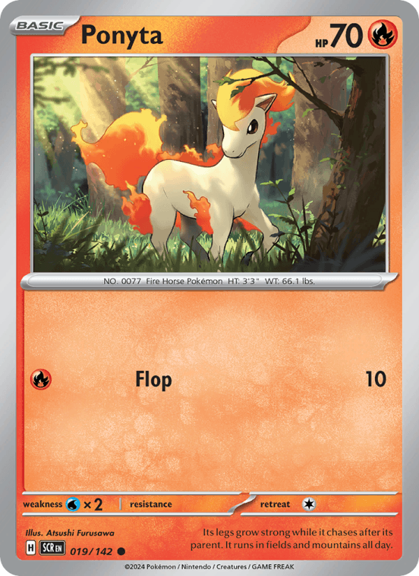 Ponyta 19/142 Stellar Crown English Pokémon card