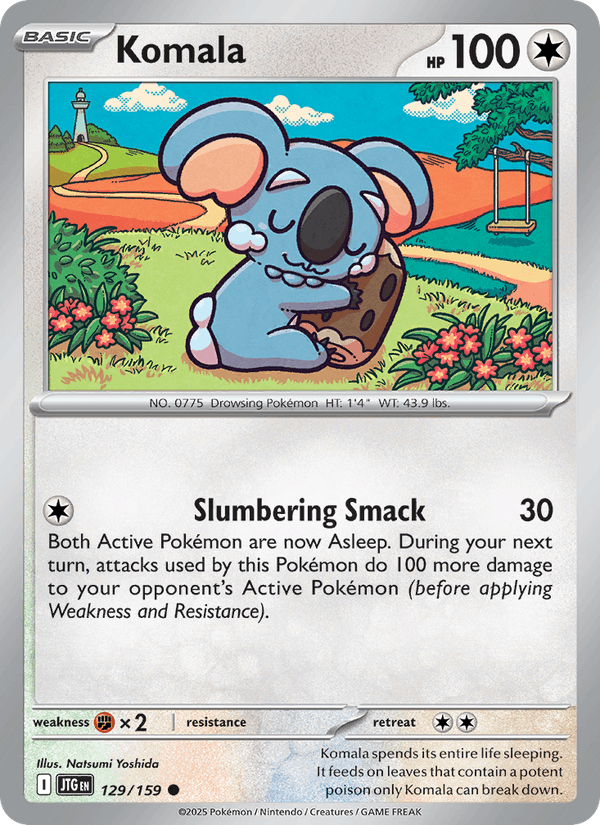 Komala 129/159 Journey Together English Pokémon card