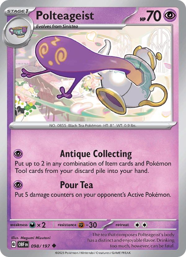 Polteageist 98/197 Obsidian Flames English Pokémon card