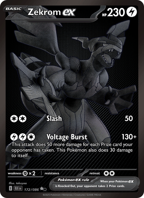 Zekrom ex 172/86 Black Bolt English Pokémon card
