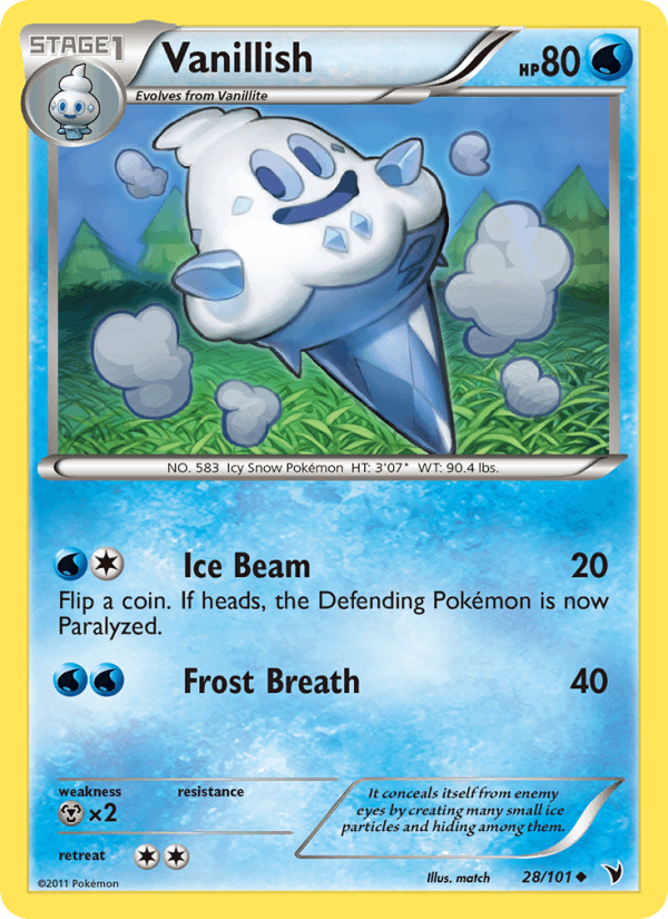 Vanillish 28/101 Noble Victories English Pokémon card