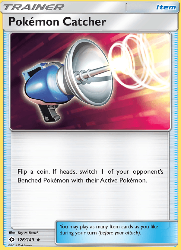 Pokémon Catcher 126/149 Sun & Moon Base Set English Pokémon card