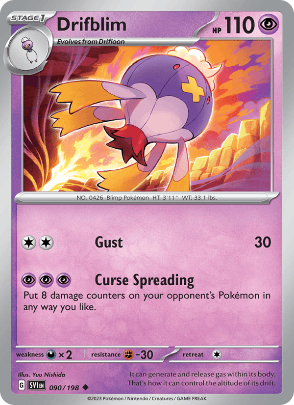 Drifblim 90/198 Scarlet & Violet English Pokémon card