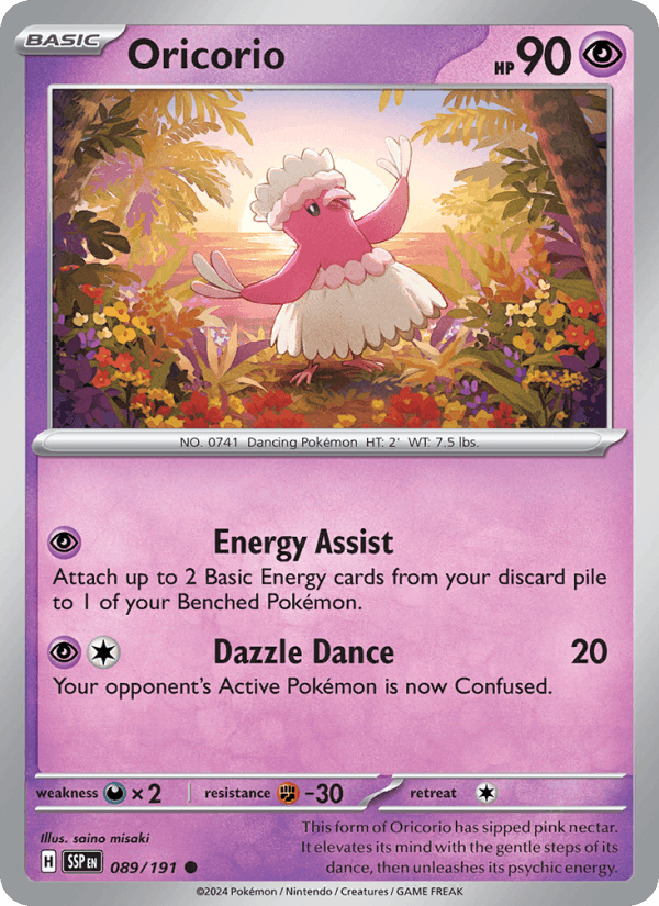 Oricorio 89/191 Surging Sparks English Pokémon card