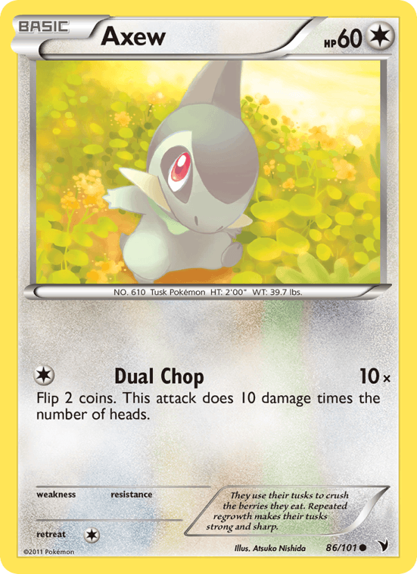 Axew 86/101 Noble Victories English Pokémon card