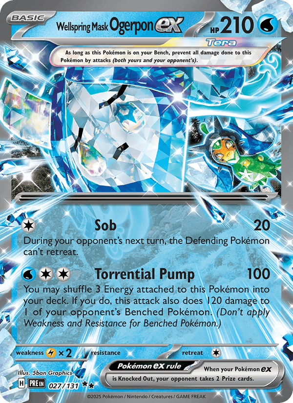 Wellspring Mask Ogerpon ex 27/131 Prismatic Evolutions English Pokémon card