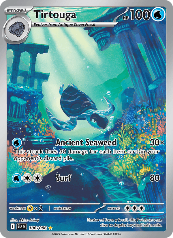 Tirtouga 106/86 Black Bolt English Pokémon card