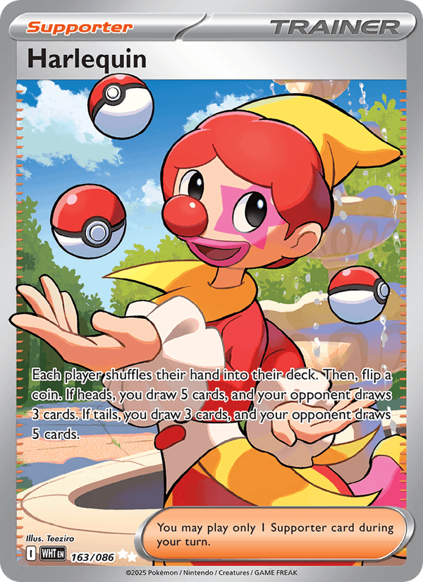 Harlequin 163/86 White Flare English Pokémon card
