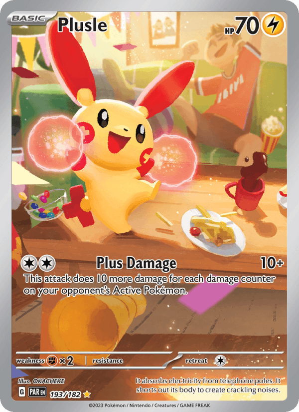 Plusle 193/182 Paradox Rift English Pokémon card