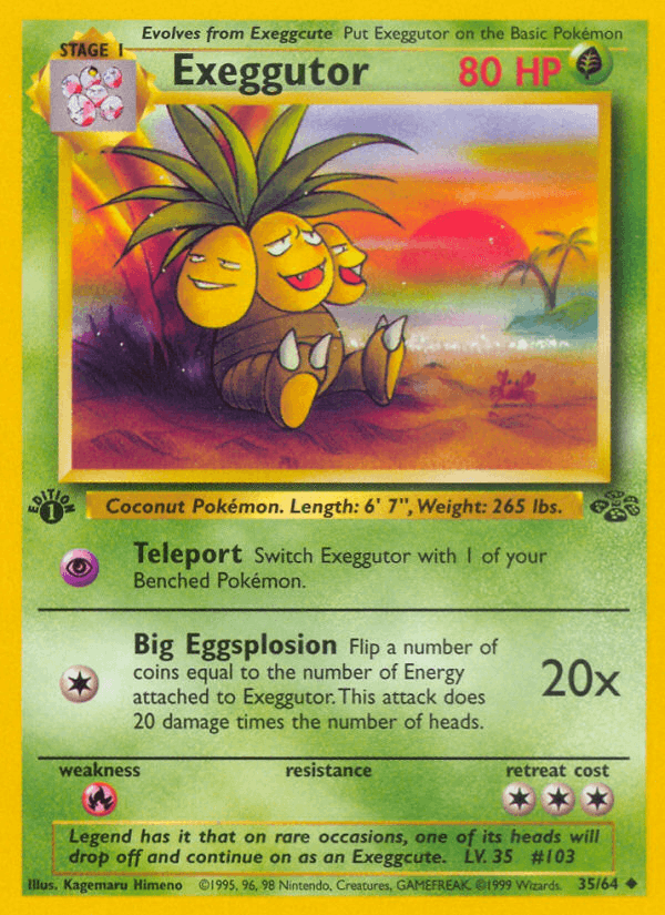 Exeggutor 35/64 Jungle English Pokémon card