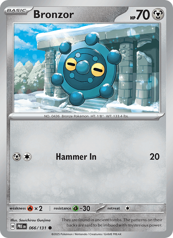 Bronzor 66/131 Prismatic Evolutions English Pokémon card