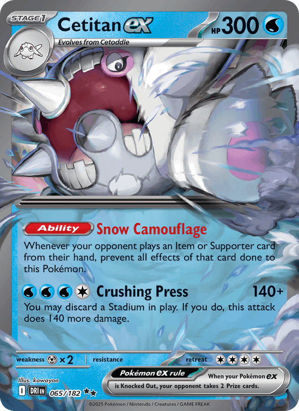 Cetitan ex 65/182 Destined Rivals English Pokémon card