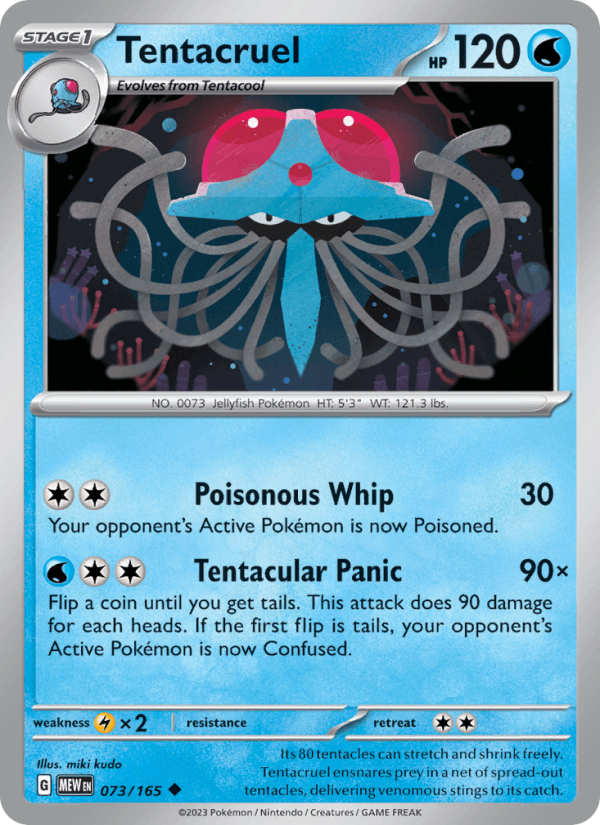 Tentacruel 73/165 151 English Pokémon card