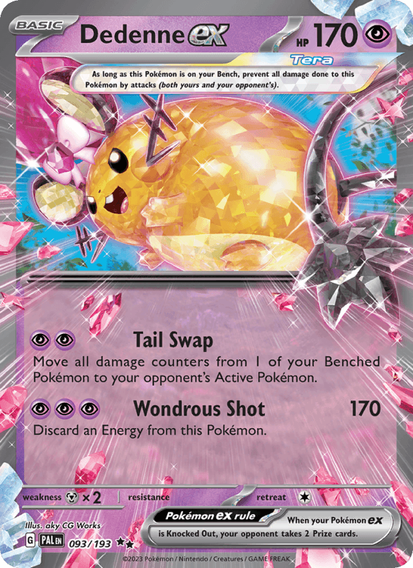 Dedenne ex 93/193 Paldea Evolved English Pokémon card