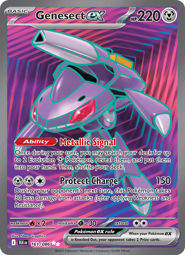 Genesect ex 161/86 Black Bolt English Pokémon card