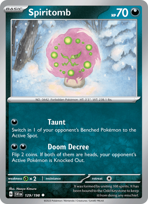 Spiritomb 129/198 Scarlet & Violet English Pokémon card