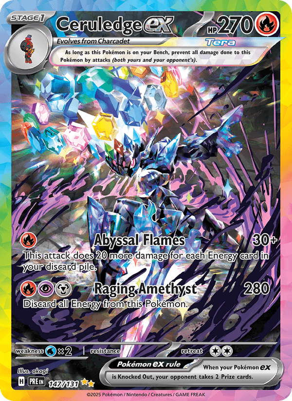 Ceruledge ex 147/131 Prismatic Evolutions English Pokémon card