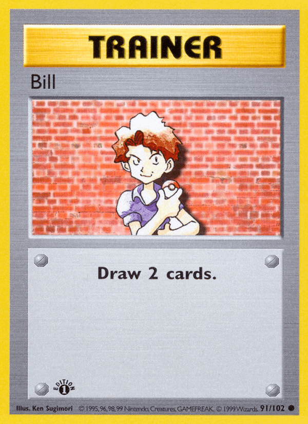 Bill 91/102 Base Set English Pokémon card
