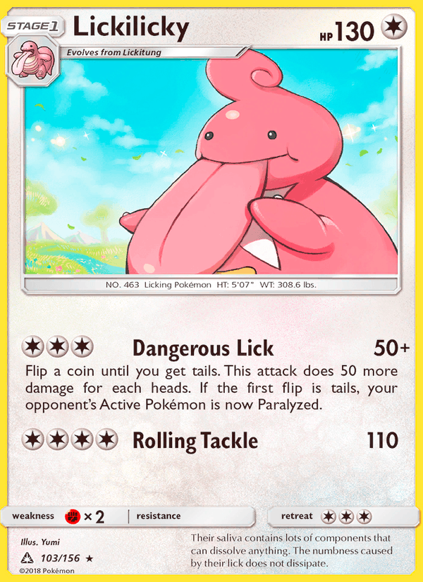 Lickilicky 103/156 Ultra Prism English Pokémon card
