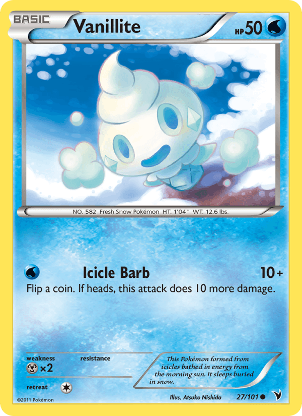 Vanillite 27/101 Noble Victories English Pokémon card