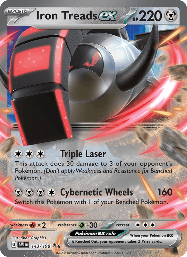 Iron Treads ex 143/198 Scarlet & Violet English Pokémon card