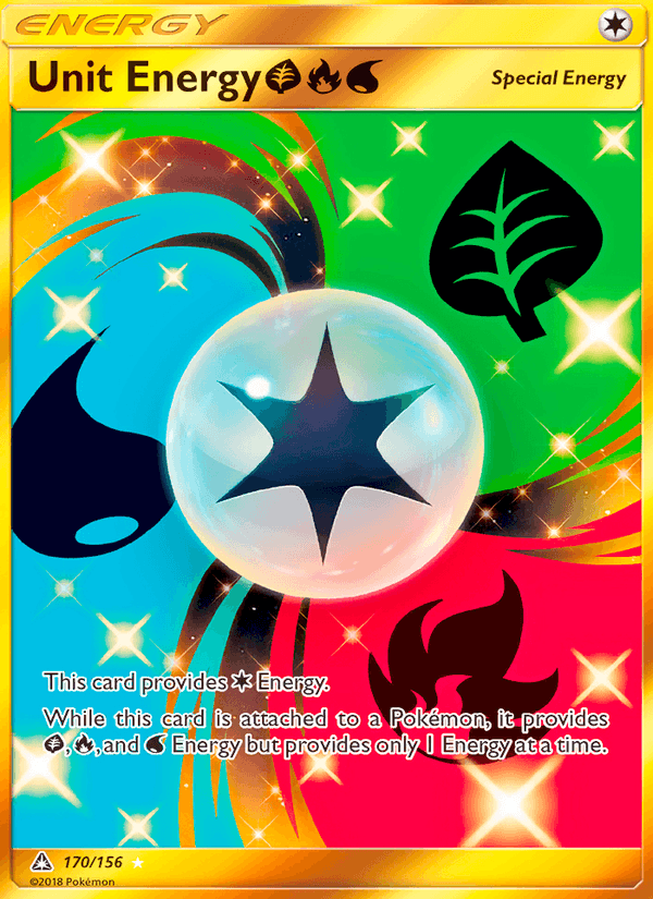 Unit Energy GrassFireWater 170/156 Ultra Prism English Pokémon card